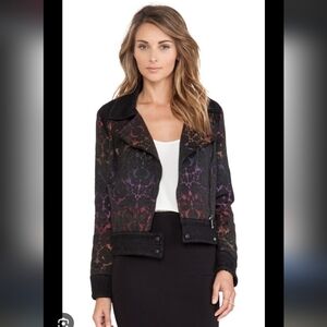 NWT Marchesa Moto Jacket Voyage Rainbow Degrade 🌈 Blazer